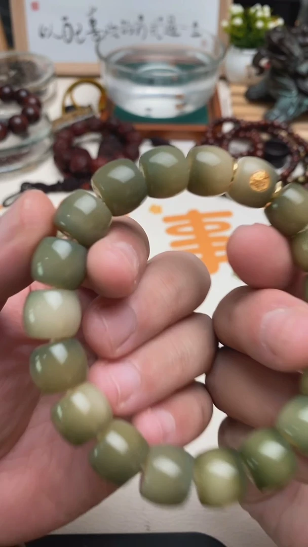 白玉菩提手串菩提根1.2