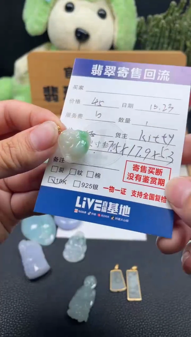 颈饰18K金镶嵌翡翠10149846