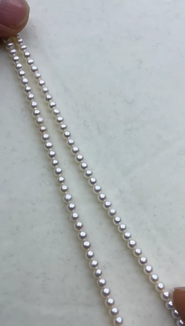 【闪购商品】淡水珍珠颈饰银S925镶嵌4-5baby珠项链