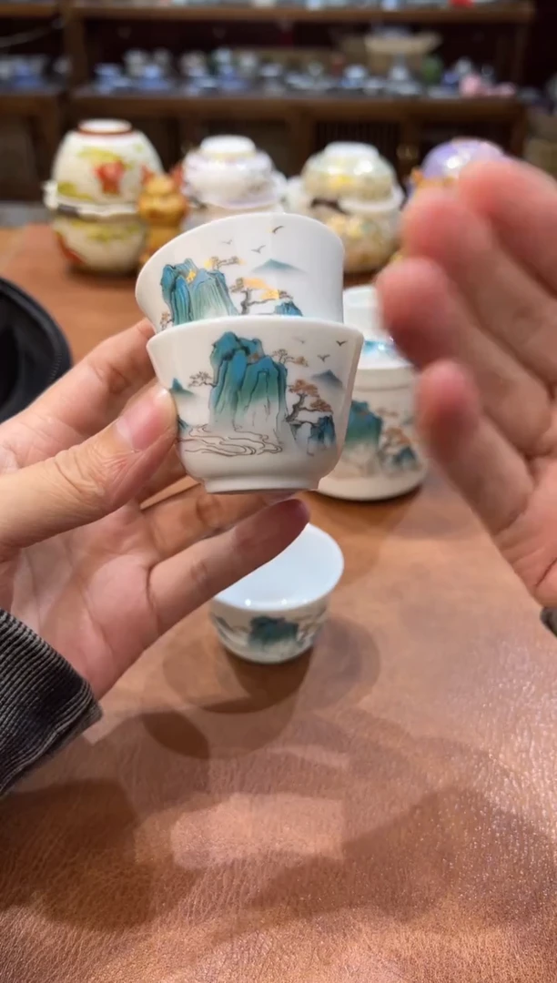 真的很便宜会开片的旅行茶具