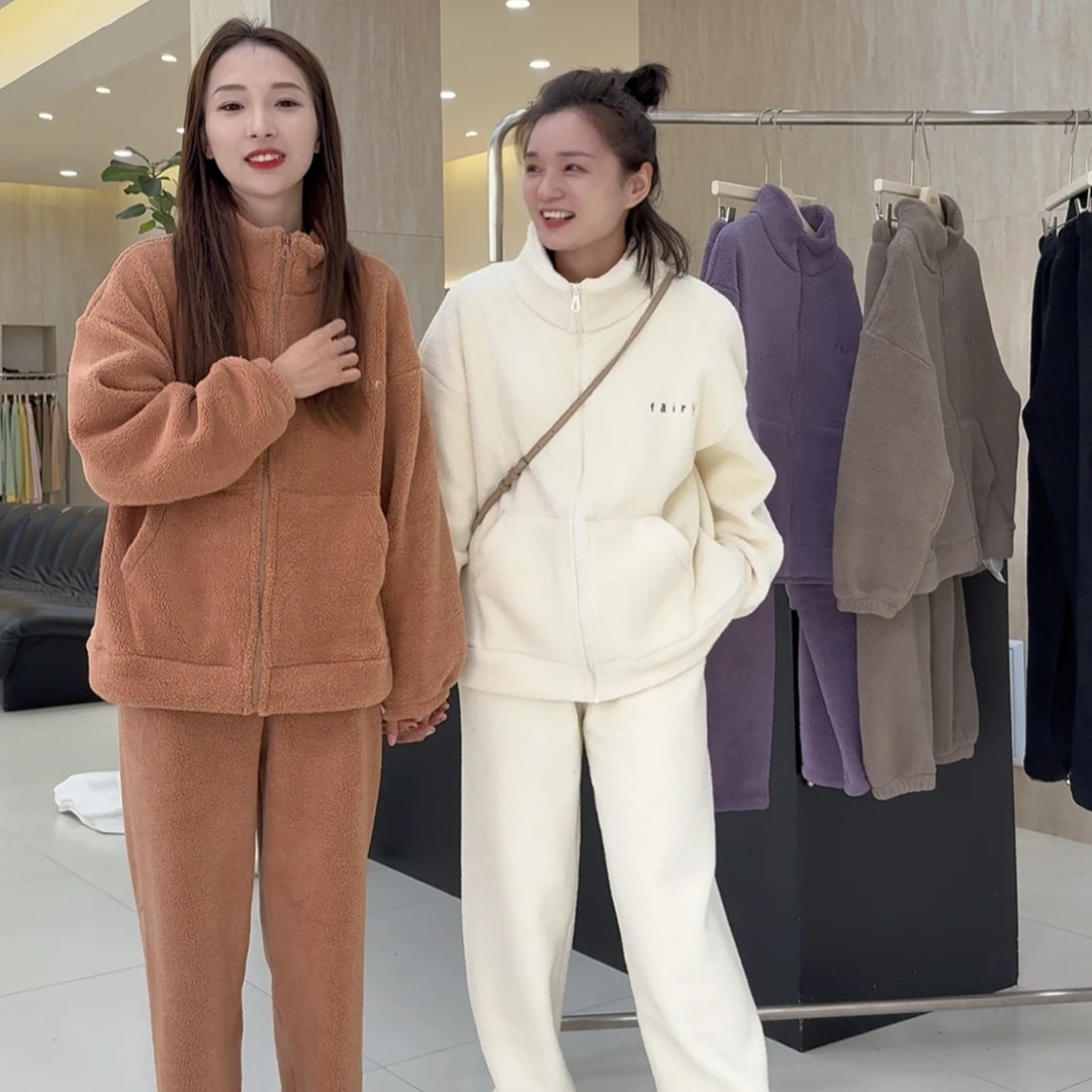 【宋晓暖】仙女套装秋冬新款立领拉链休闲外穿家居服NJ-WYF005