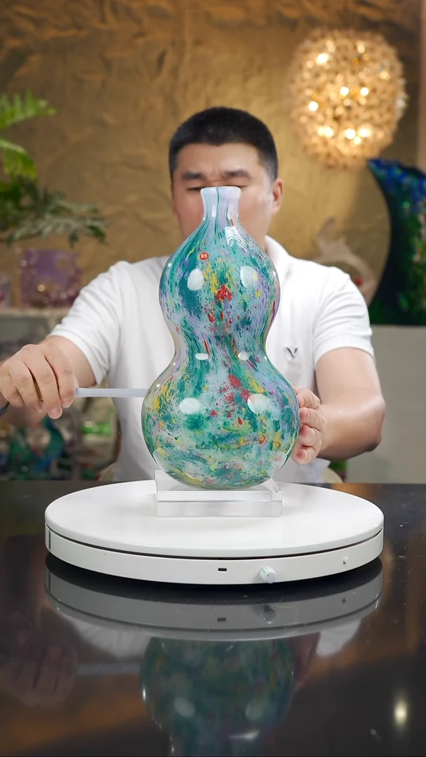摆件福利设计款莫奈葫芦花瓶