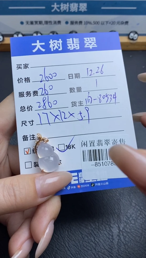 颈饰18K金镶嵌翡翠-85107832