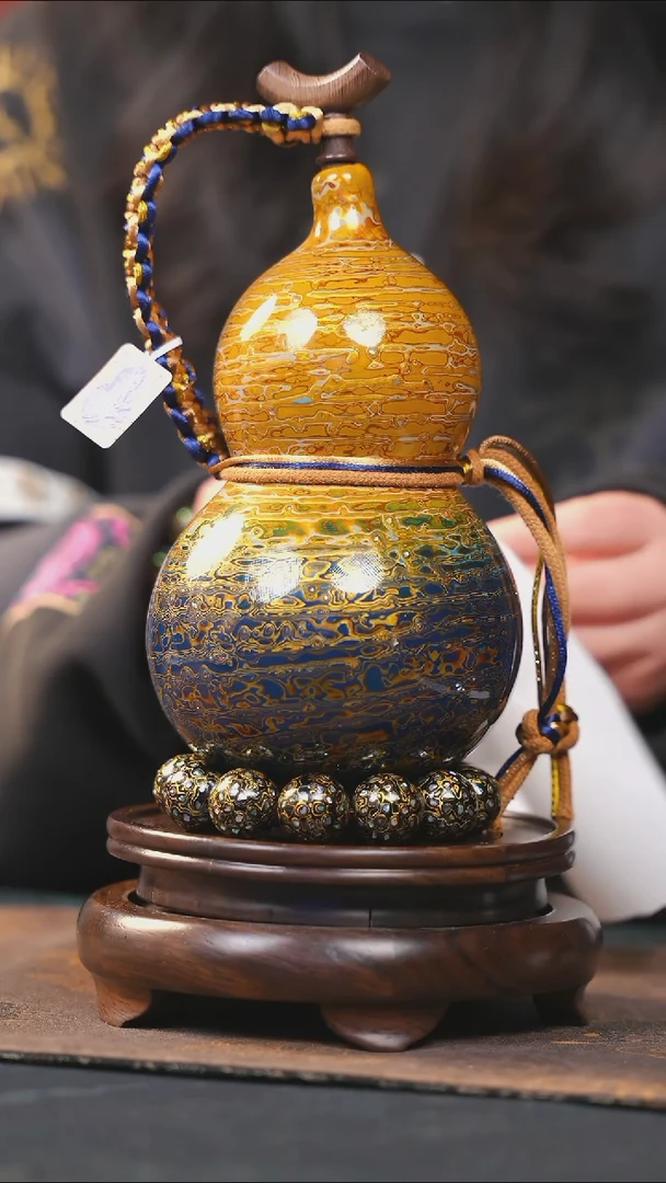 【闪购商品】YP226漆艺酒葫芦不包手串及旋转底座