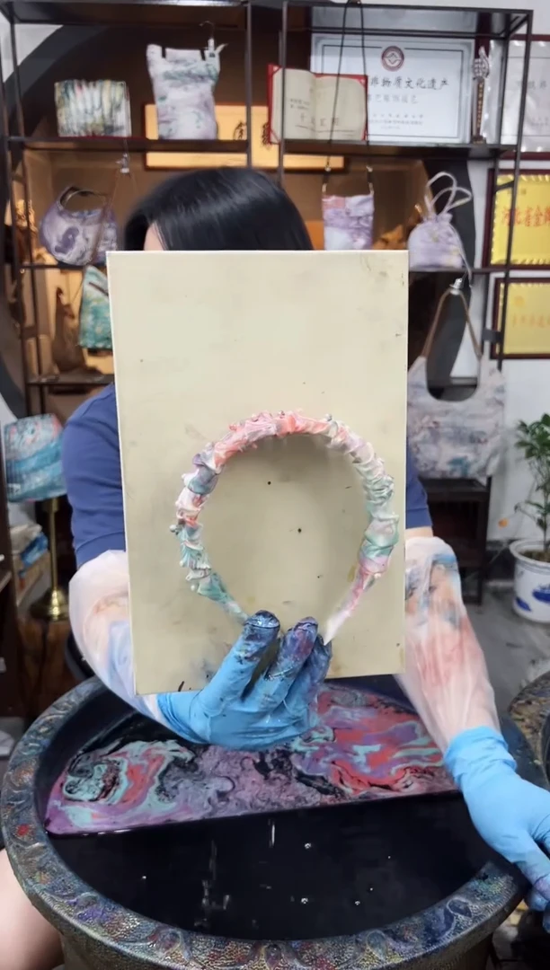 163非遗大漆漂漆珍珠发箍