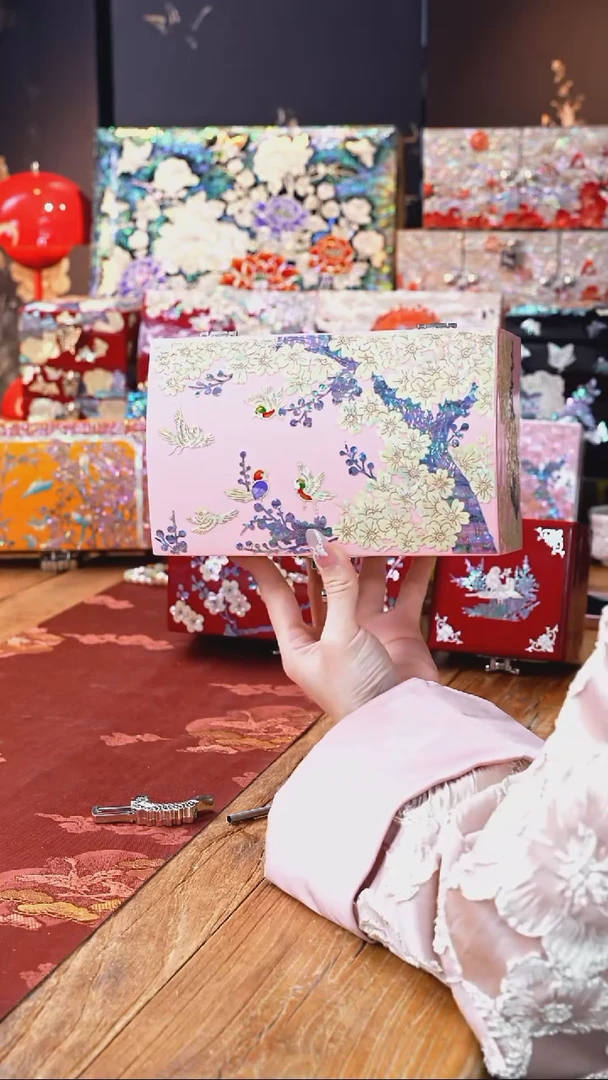 【闪购商品】瓷片核桃甄选非遗文化螺钿一套