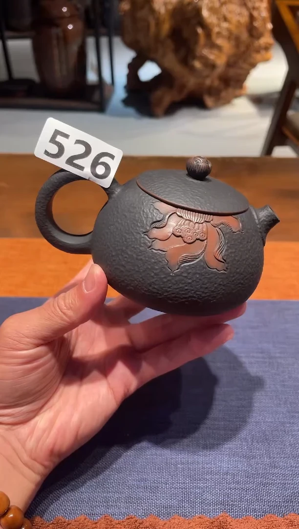 喵*?建水紫陶单壶放漏/B526