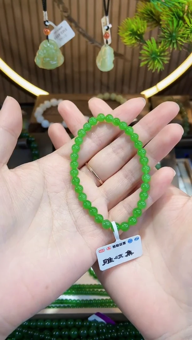 未镶嵌手链和田玉G1299颜色微差