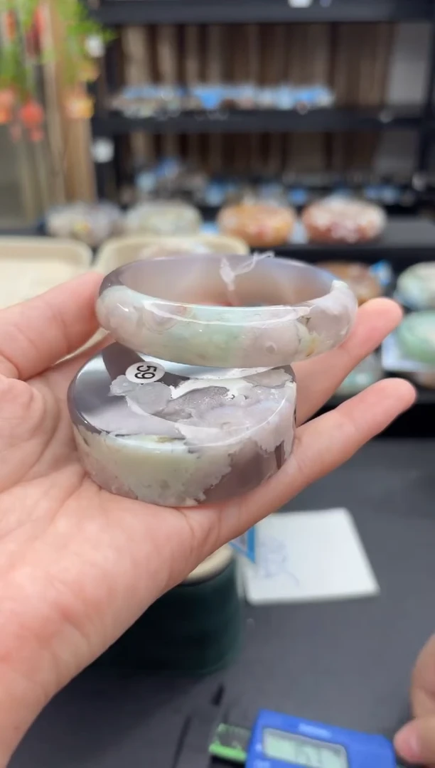 未镶嵌手镯石英质玉263(59圈赠送镯心)