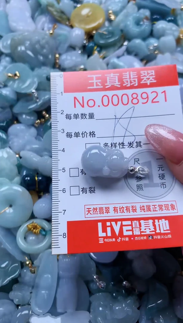 翡翠未镶嵌吊坠(不含链)8921