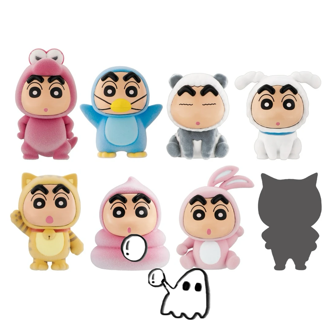 蜡笔小新摆件盲盒 小新cos装植绒食玩摆件公仔玩偶 日谷正版