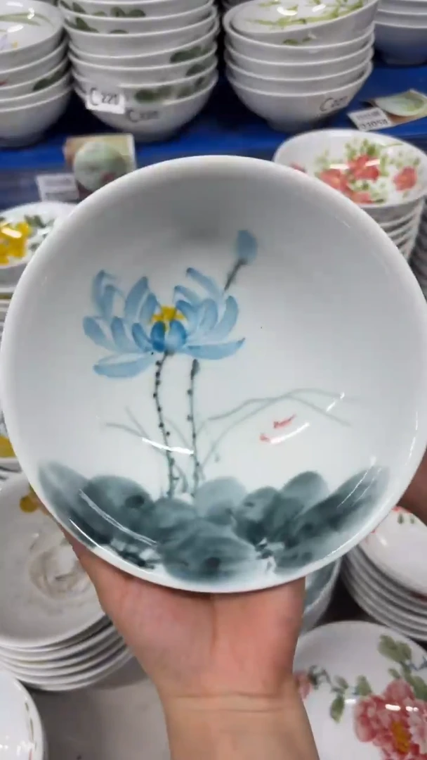 瓷片景德镇手绘釉中彩（食品级）壮壮碗