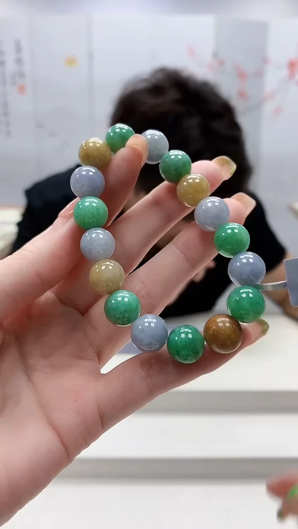 未镶嵌定制翡翠5145ry-毛货手串29