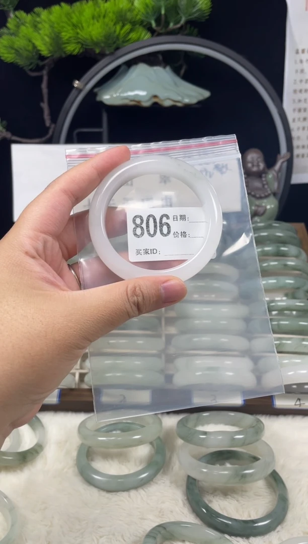 未镶嵌手镯石英质玉（天山翠）806