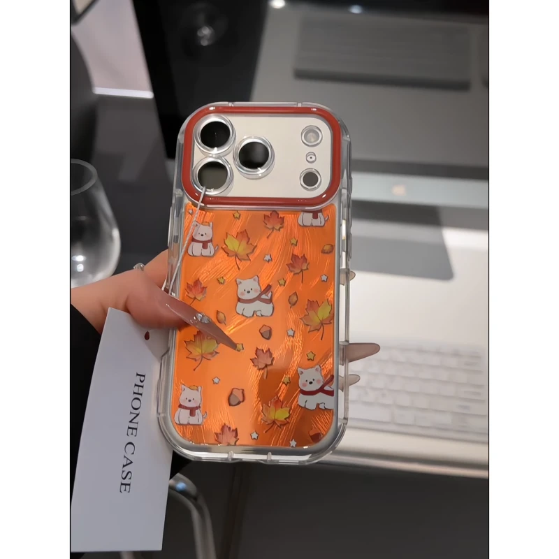 枫叶西高地适用苹果17手机壳新款华为小众vivo高级小米15羽纱OPPO