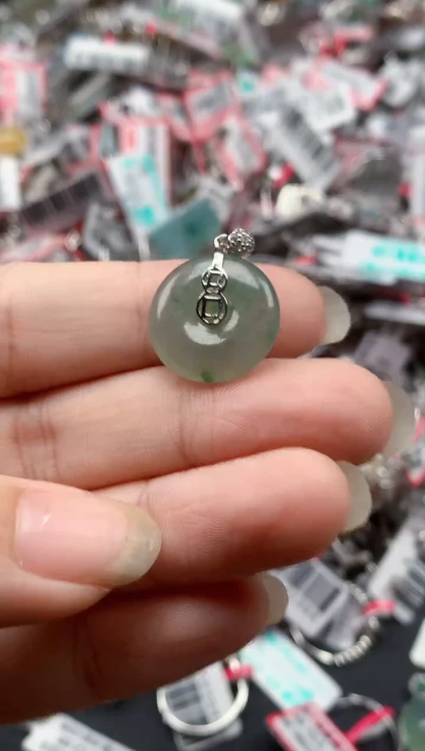 银S925镶嵌戒指翡翠天然A货缅甸翡翠