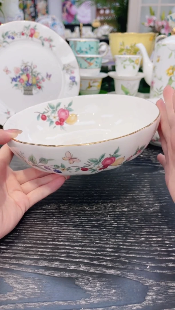 骨瓷盛夏果园7寸汤碗1个