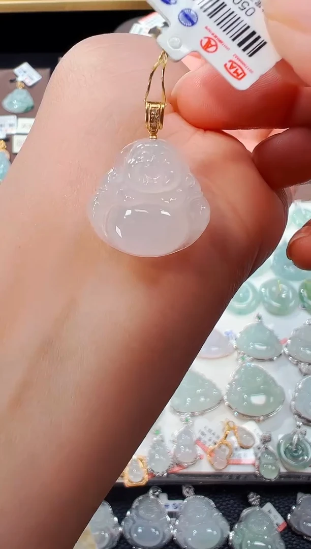 【闪购商品】翡翠吊坠(不含链)18K金镶嵌佛公吊坠611