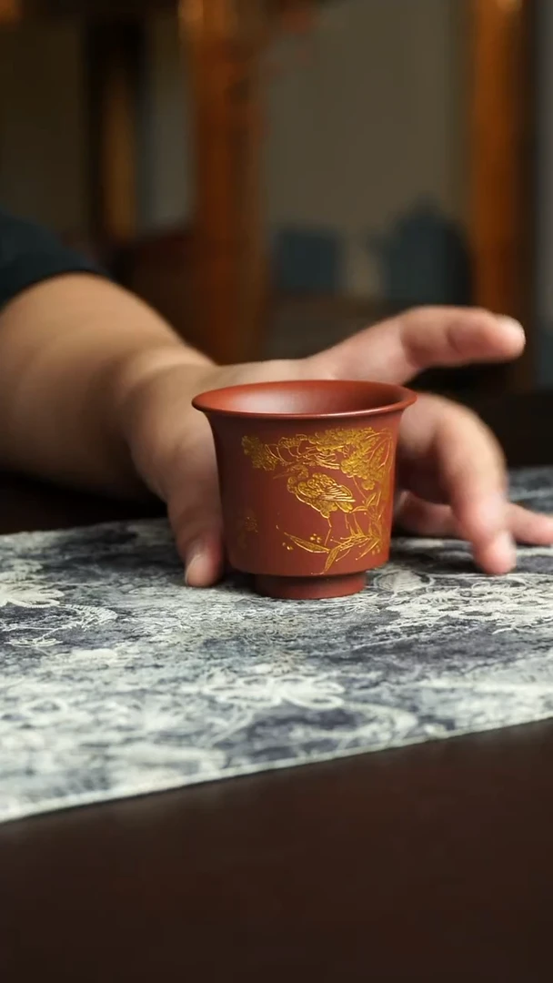 茶杯紫砂44号宜兴紫砂原矿作品