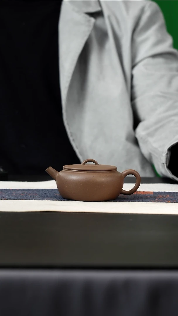 茶壶紫砂青段大彬诗意130cc