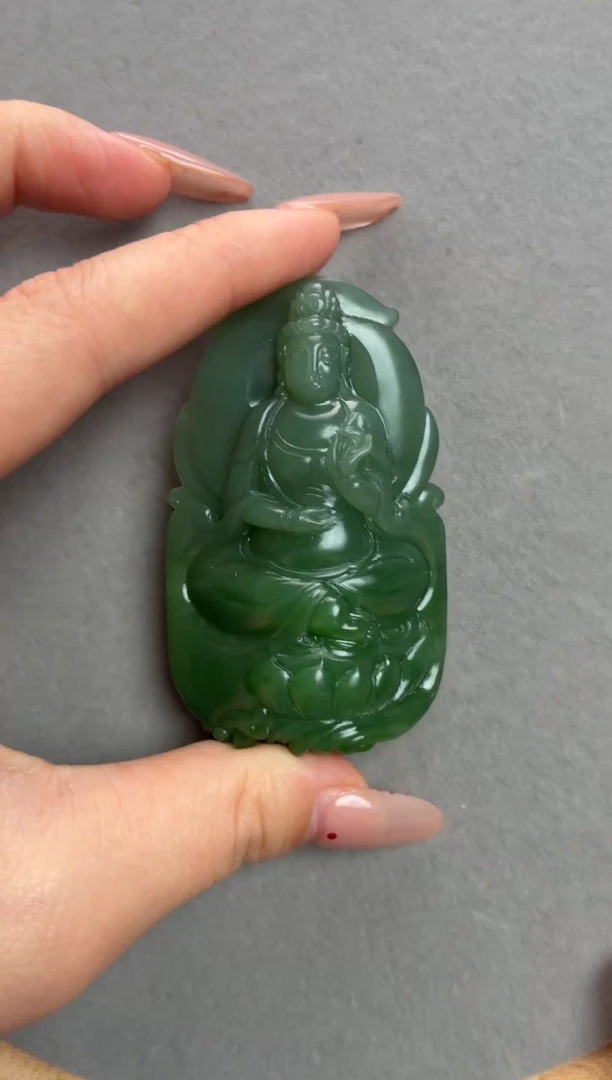 未镶嵌和田玉挂件031：观音