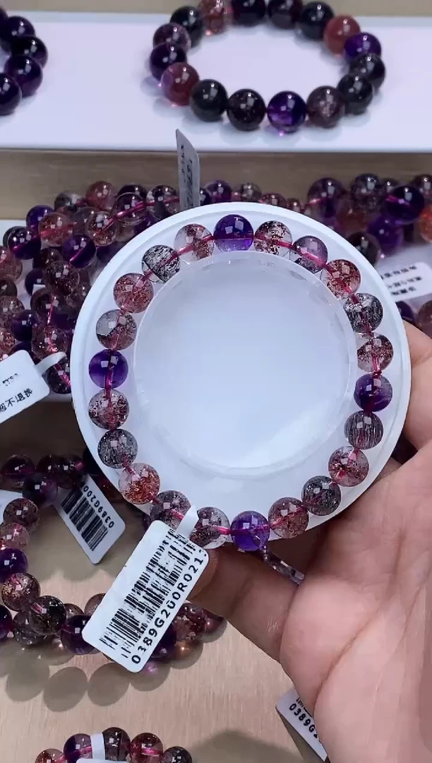 【闪购商品】水晶手链未镶嵌黑加仑超七9m+