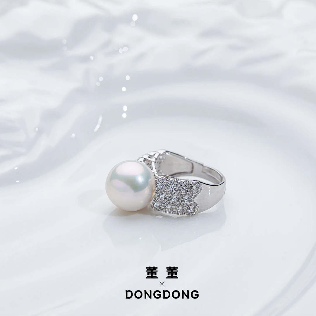 DDX704【阳阳】天然淡水珍珠大点位戒指/12-13mm/S925/气质百搭显白