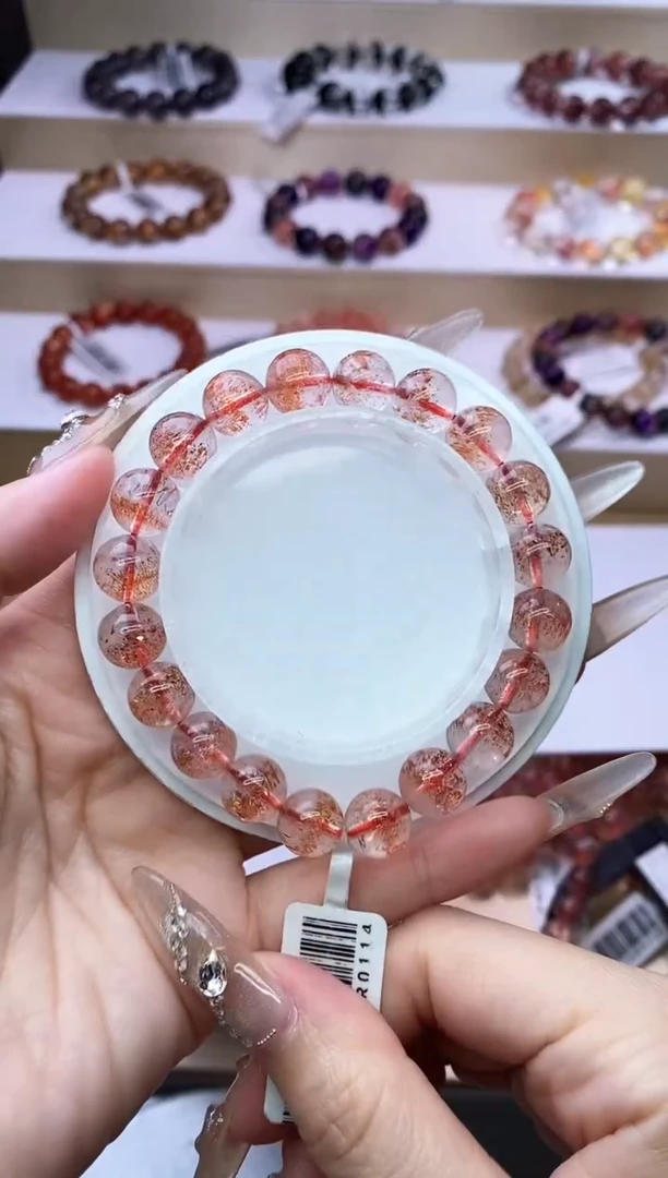 【闪购商品】水晶手链未镶嵌金草莓超七单圈9m+