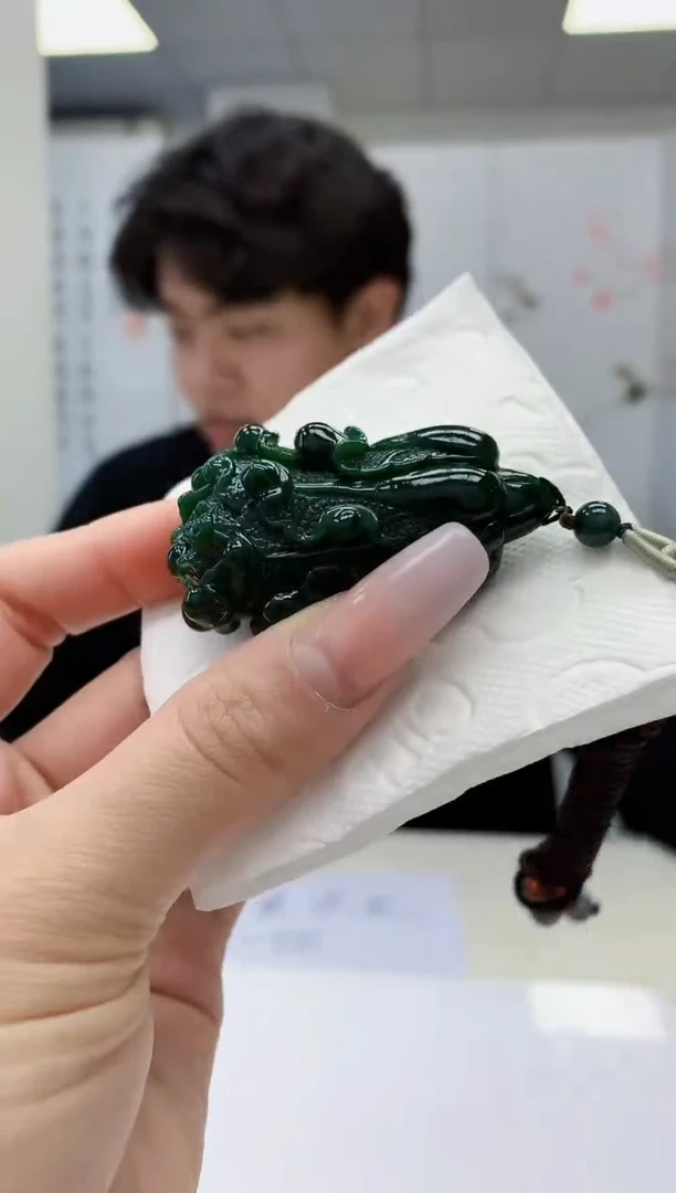 【闪购商品】定制翡翠未镶嵌5145lr-毛货挂件53