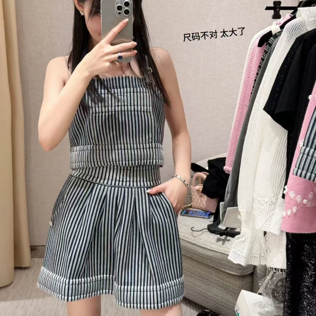 99新 Chanel/香奈儿 25P 条纹半裙/f34/编号0383