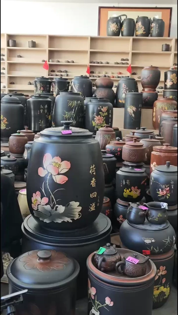 罐瑕疵茶缸高48cm彩填   774