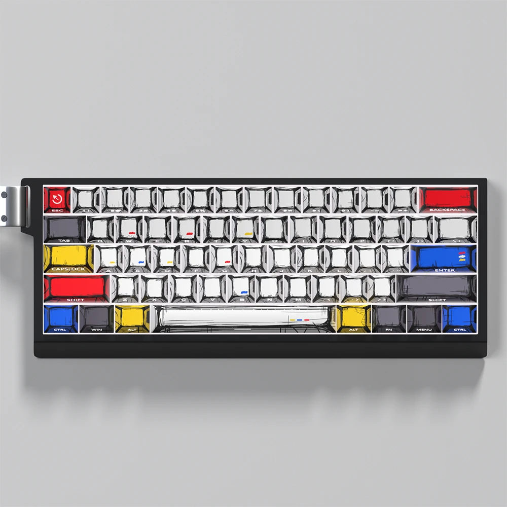 漫画键帽推荐侧刻透光ipi迈从ace68air迈从g87磁轴轴体侧刻键帽