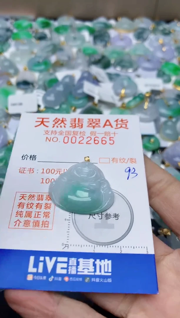 【闪购商品】翡翠颈饰18K金镶嵌天然翡翠A货