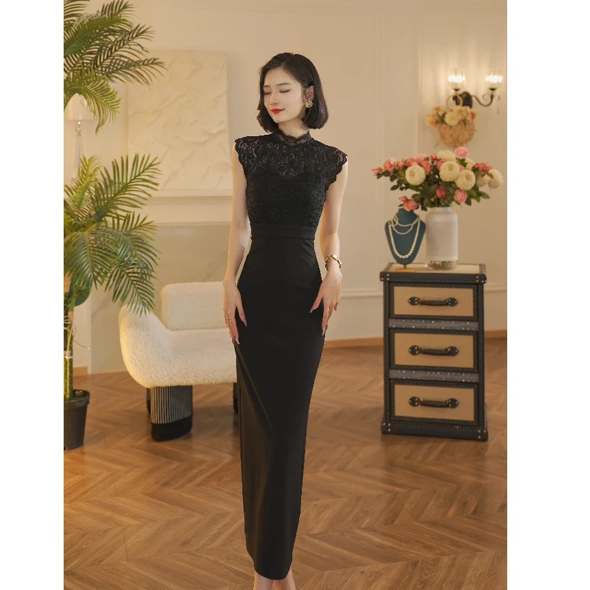 JUU【秘密】夏季原创高定显瘦显高法式短袖连衣裙W-40963