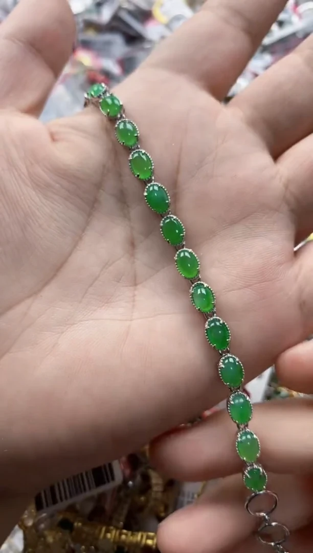 翡翠戒指银S925镶嵌4444---1++++