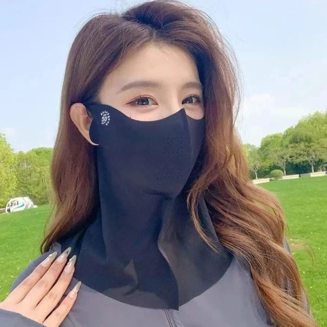 【新疆包邮 乌市直发】防晒面罩长款护颈防紫外线冰丝面罩全脸