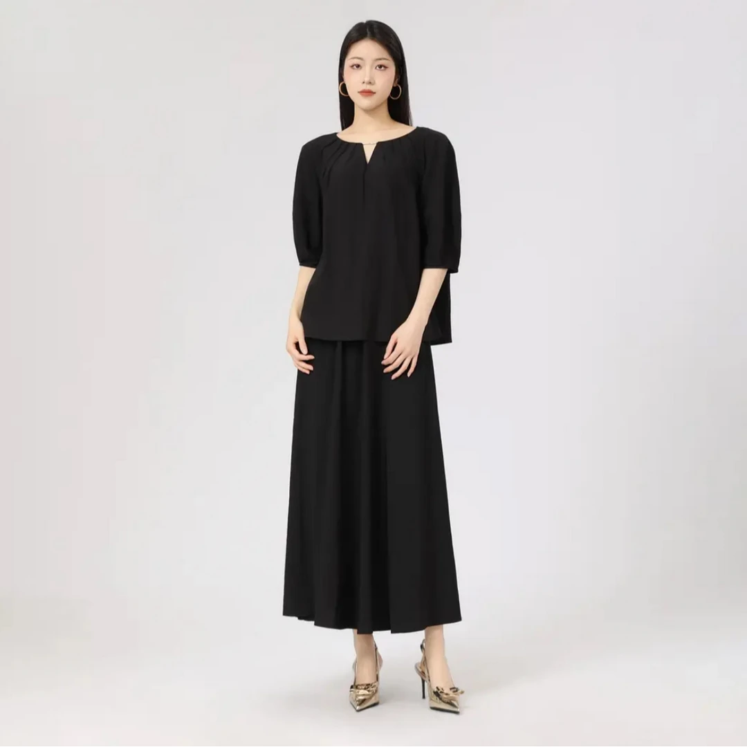 GIRDEAR/哥弟真的好夏季中式长款弹力圆领短袖衫T恤中袖 830001