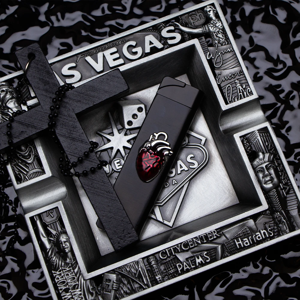 【顺丰包邮】“焰心”原创手作绿焰打火机金属机身质感可送礼物可充气