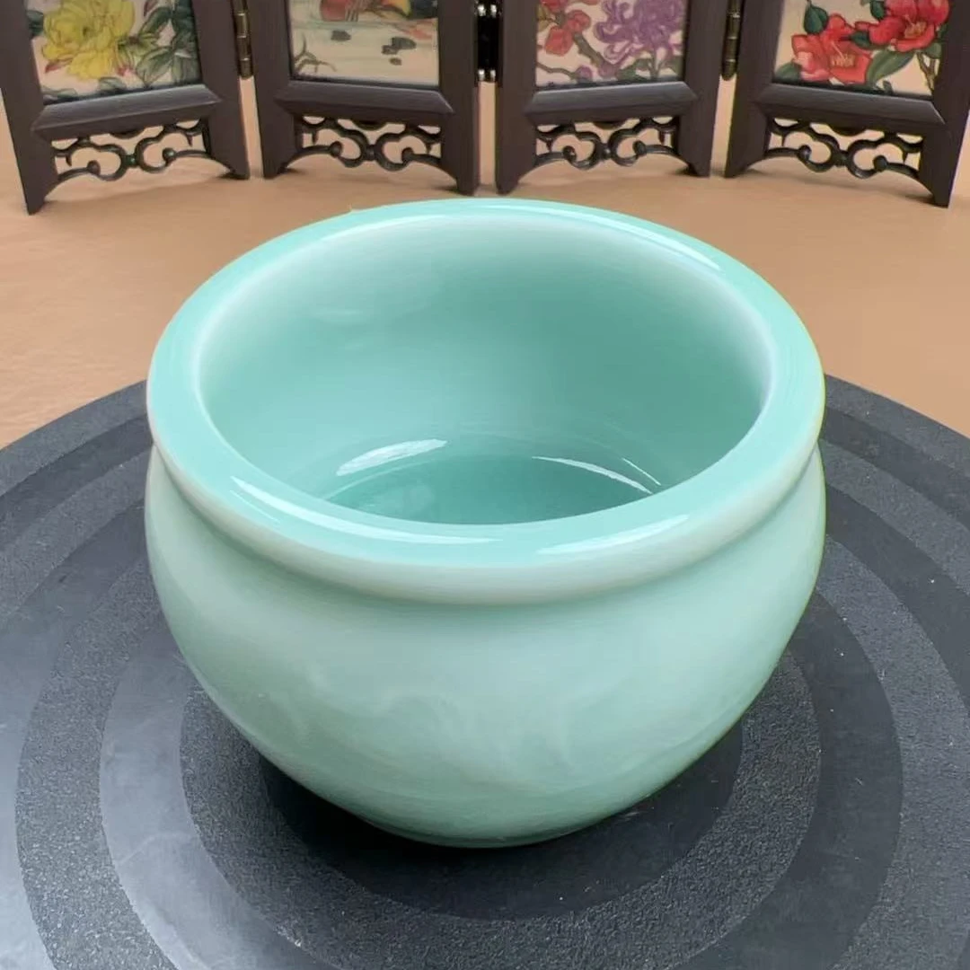 鱼纹冰裂陶瓷茶杯主人杯
