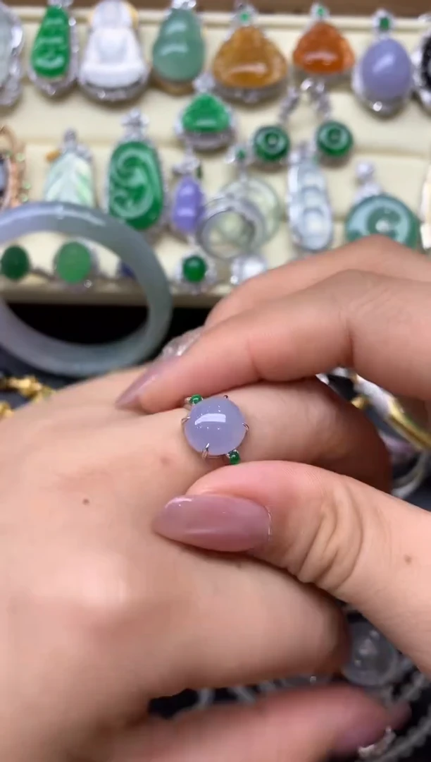 18K金镶嵌戒指翡翠399-中国好珍宝