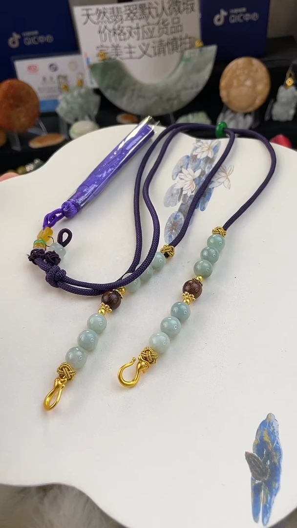 未镶嵌手链翡翠双勾可调节半珠链