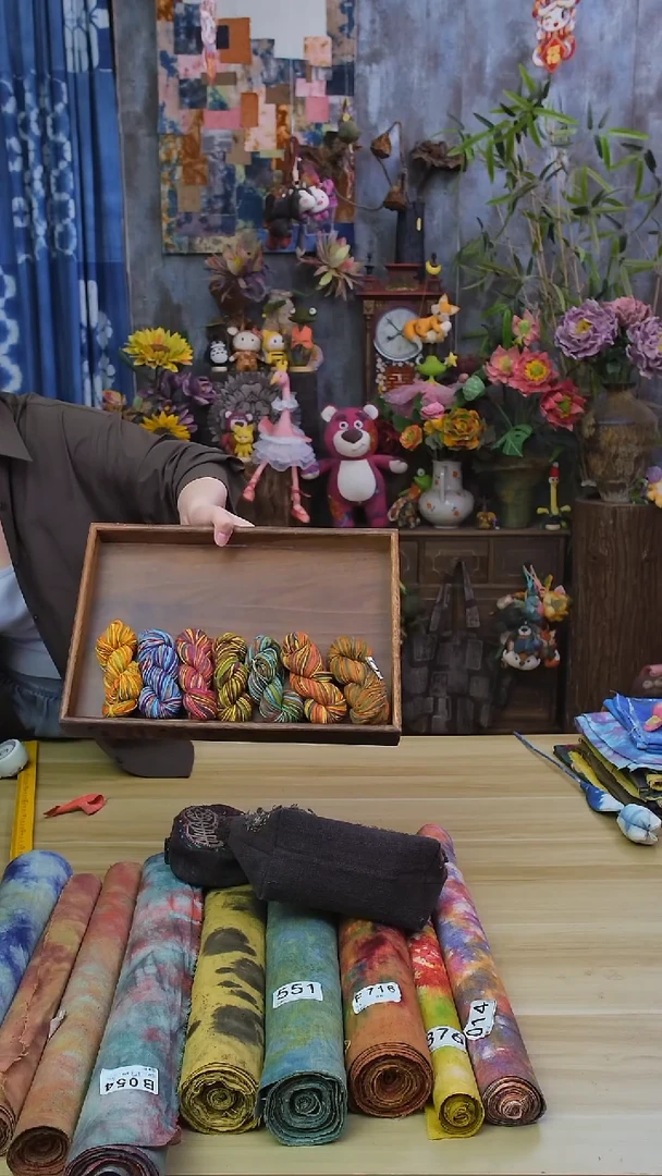 棉棉手工植物染段染线（拍6发7）