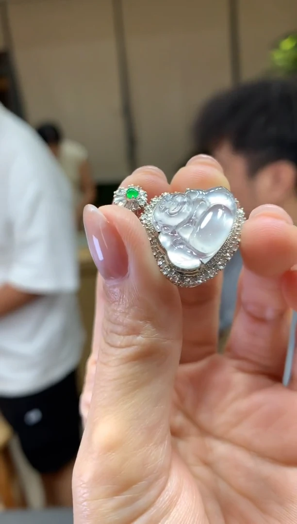 翡翠18K金镶嵌颈饰|不退不换