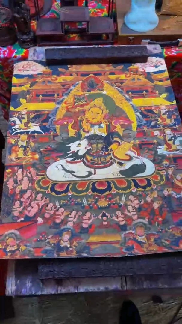 装裱画精品绘画手工唐卡链接---