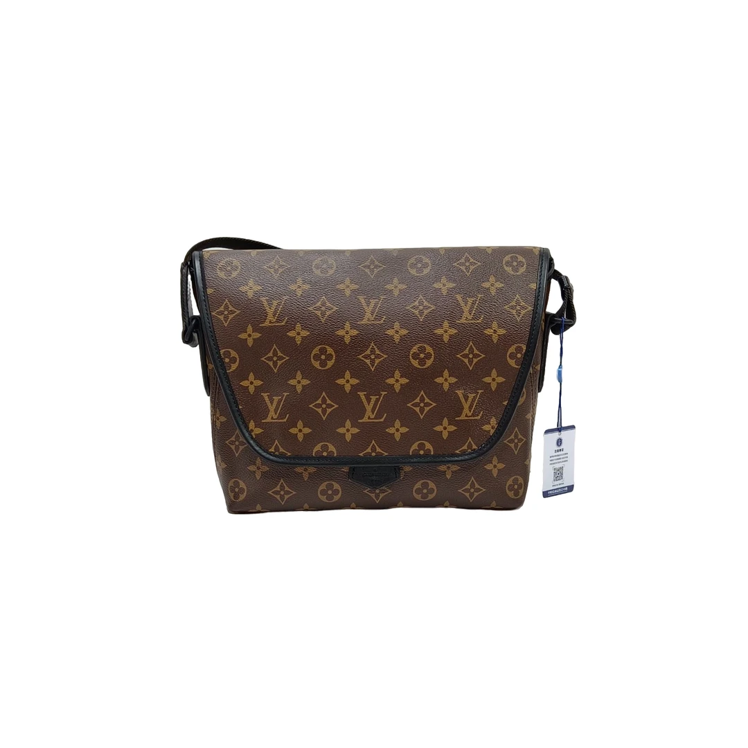 95新 LouisVuitton/路易威登 97新 男士 翻盖棕老花 芯片款邮差包