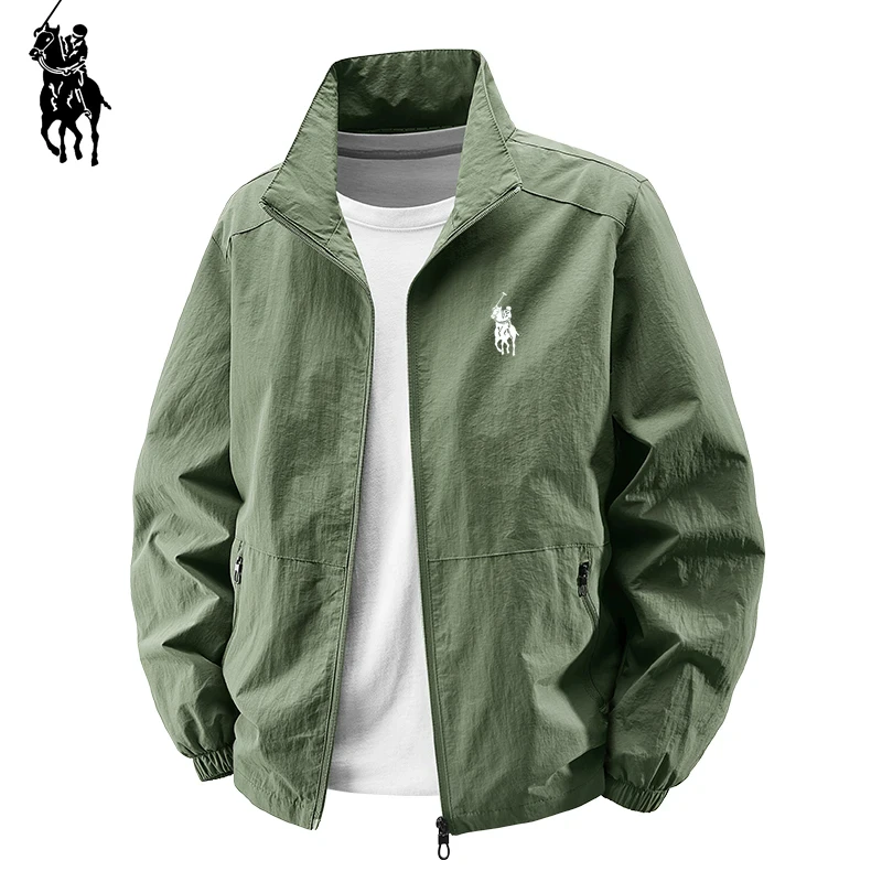 保罗男士夹克外套防风防水防油污户外三防冲锋衣宽松大码休闲外套