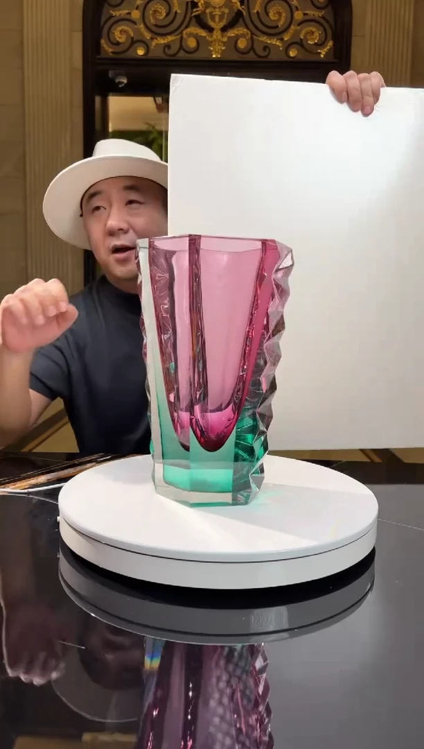 【闪购商品】摆件AJ031501金红冰岛火山花器