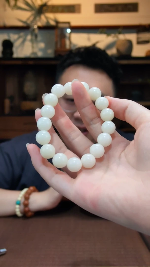 白玉菩提手串白玉菩提圆珠手串ZD12*
