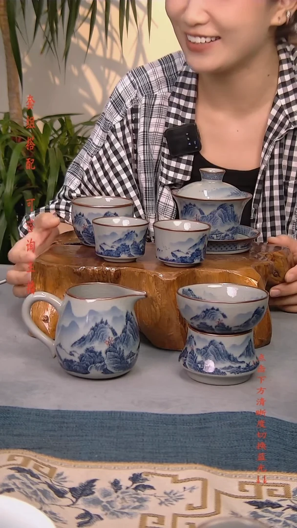 简装家用款6件套 老陶泥开片纹陶瓷茶具