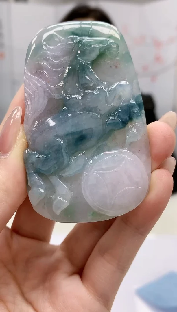 【闪购商品】定制翡翠未镶嵌4829jw-毛货挂件55